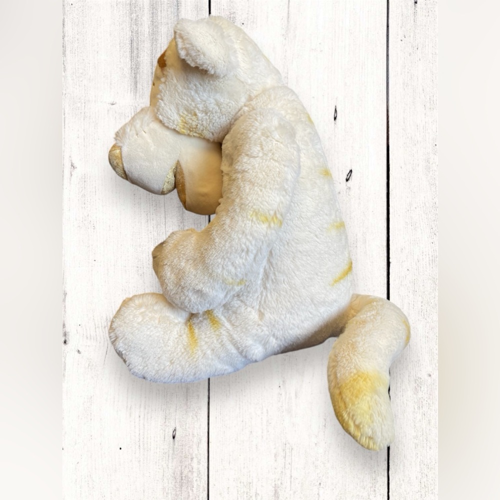 Disney Store 18” TIGGER Winnie the Pooh Christmas Cream Gold Bow Plush Toy - Picture 5 of 9